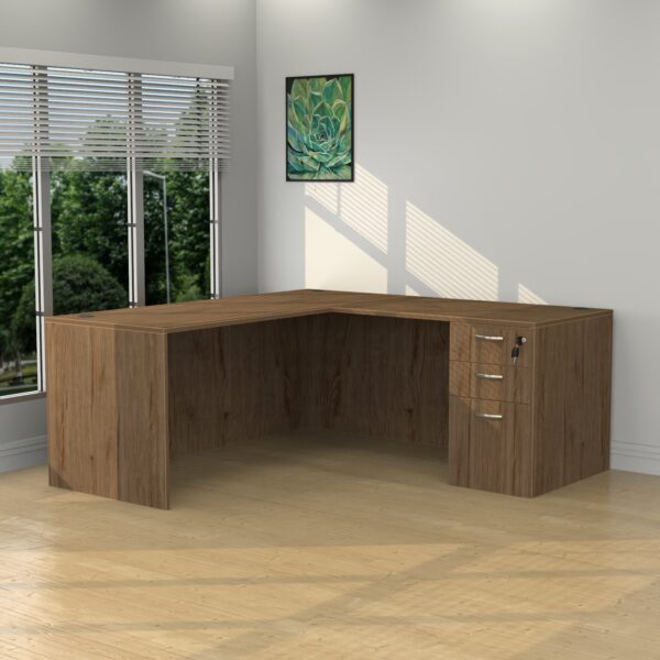 6' x 6' x 24" Deep Standard L-Shape Workstation - Various Colors
