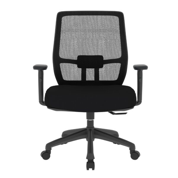 ErgoBreeze, Black frame, Black mesh back, Mid-back chair, tilt/swivel - Image 2