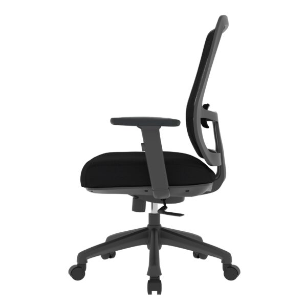 ErgoBreeze, Black frame, Black mesh back, Mid-back chair, tilt/swivel - Image 4