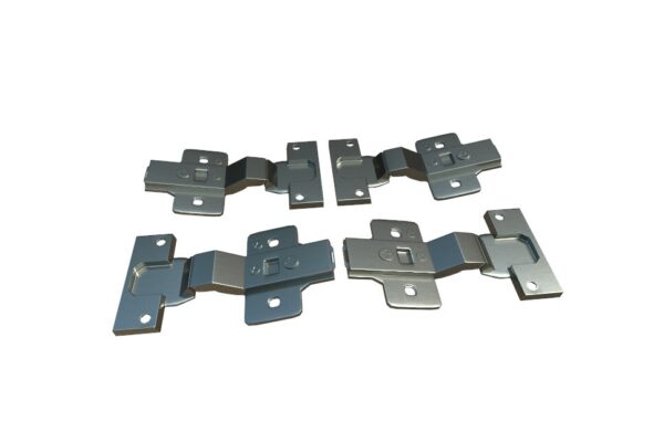 Set of 2 hinges for outer doors on hutches