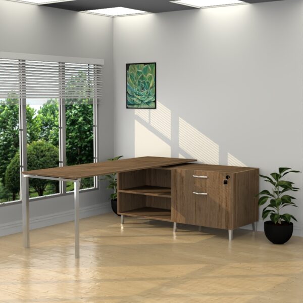 INSPIRE 30" x 71" Right Extended L-Shaped Work Station - Various Colors