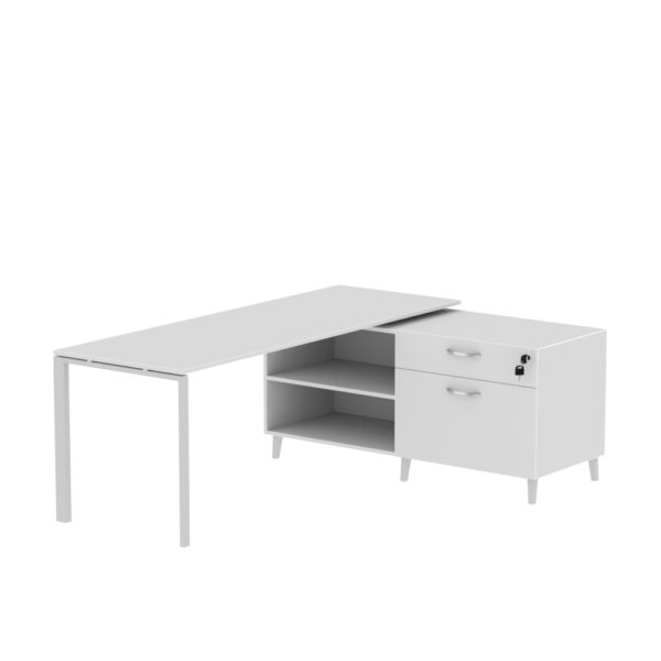 INSPIRE 30" x 71" Right Extended L-Shaped Work Station - Various Colors - Image 7