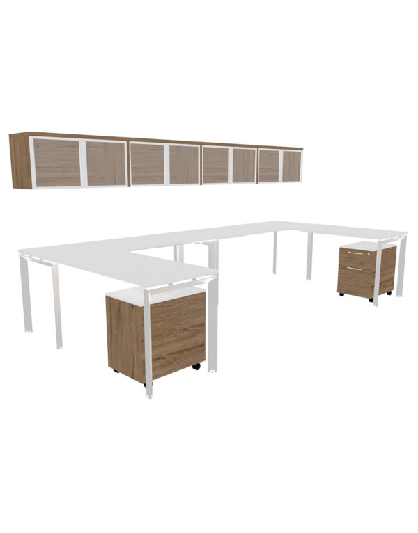 INSPIRE 71″ Double – L Shaped Work Station - Various colors - Image 2