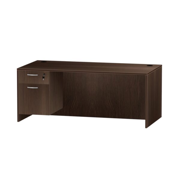 24" x 48" Standard Desk with Box/File Pedestal - Various Colors - Image 2