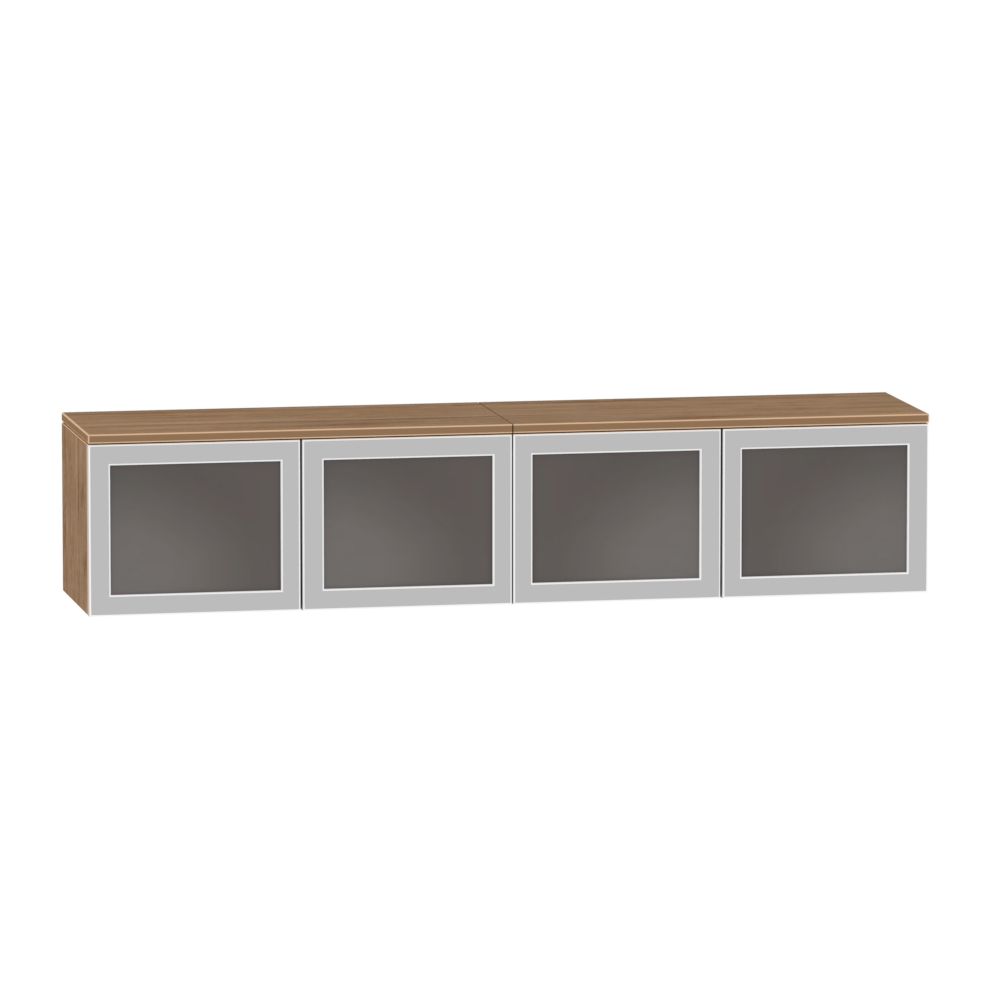 15″ x 71″ Wall Mounted Hutch with Doors - Image 3