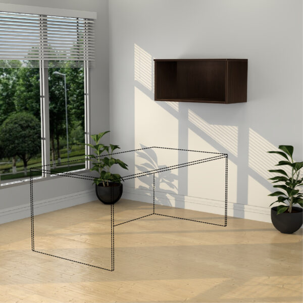 15" x 36" Wall Mounted Hutch (without doors) - Various Color
