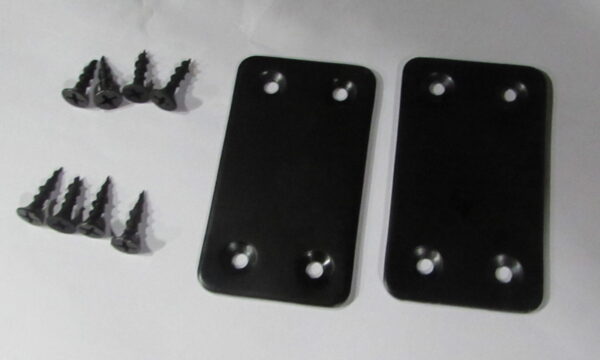 Set of 2 Flat Brackets with 3/4" Wood Screws