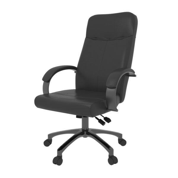 TITAN Big & Tall Manager High Back Leather Chair - Image 4