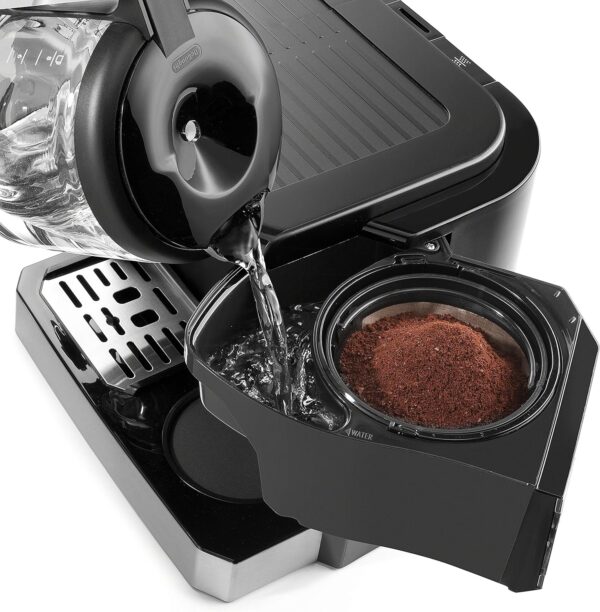 All-in-One Combination Coffee Maker & Espresso Machine + Advanced Adjustable Milk Frother for Cappuccino & Latte + Glass Coffee Pot 10-Cup, COM532M - Image 3