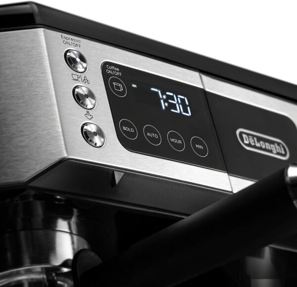 All-in-One Combination Coffee Maker & Espresso Machine + Advanced Adjustable Milk Frother for Cappuccino & Latte + Glass Coffee Pot 10-Cup, COM532M - Image 2