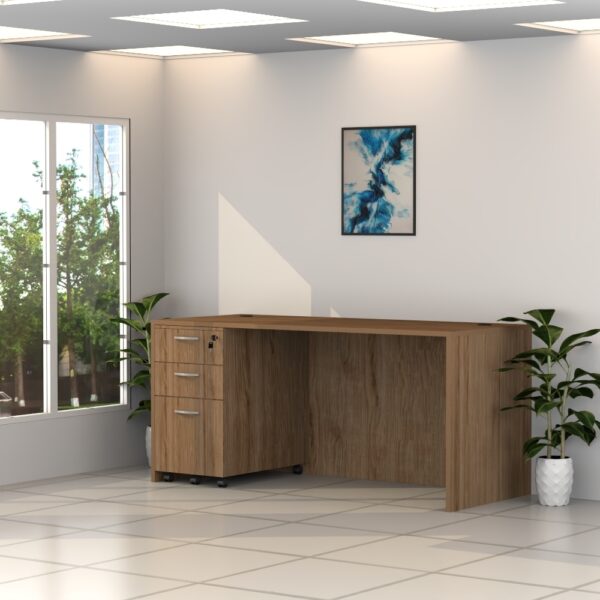 24" x 48" Standard Desk with Box/Box/File Pedestal - Various Colors