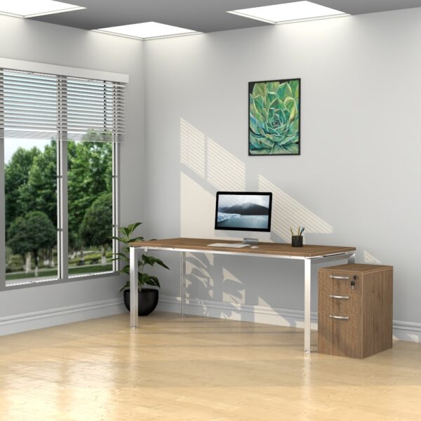 INSPIRE 24" Deep X 48" or 60” or 71" Wide Desk with Matching Pedestal - Various Colors