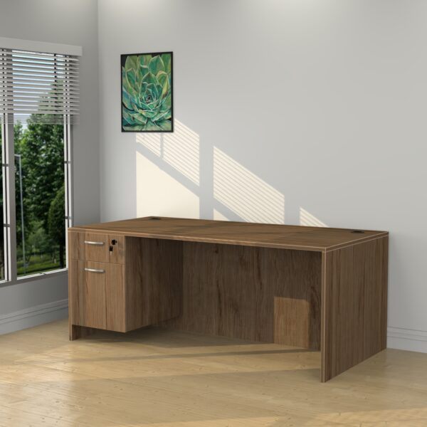 30" x 60" Standard Desk with Box/File Pedestal - Various Colors