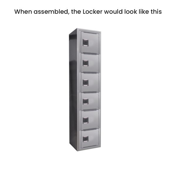 TUFFMAXX 12″ Locker 6 Door (Knock-Down) - VARIOUS Types - Image 2