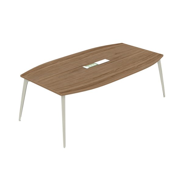 Boat Shaped Conference Table Top - Various Color and Size - Walnut