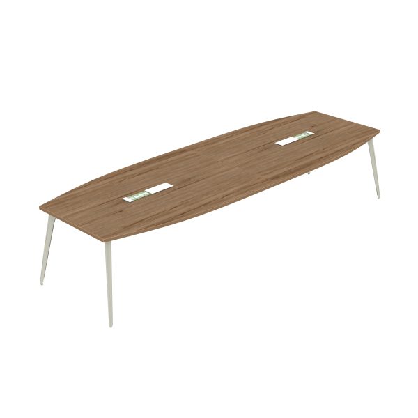 Boat Shaped Conference Table Top - Various Color and Size - Walnut