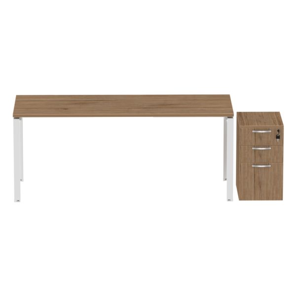 INSPIRE 24" Deep X 48" or 60” or 71" Wide Desk with Matching Pedestal - Various Colors - Image 4