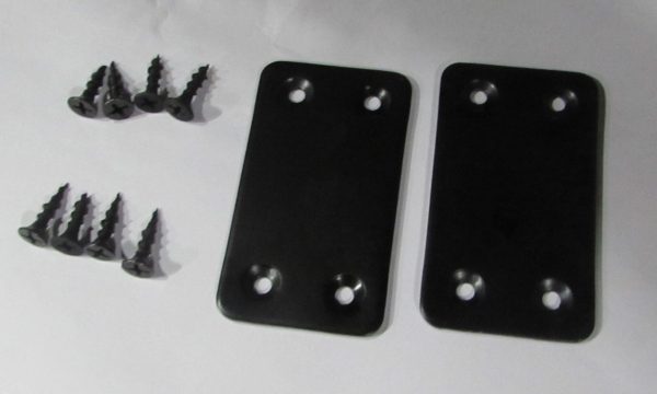Set of 2 Flat Brackets with 3/4" Wood Screws