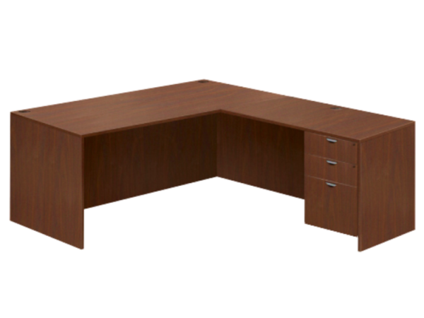 6' x 6' x 30" Deep Standard L-Shape Workstation - Various Colors - Cherry
