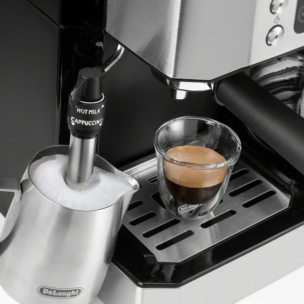All-in-One Combination Coffee Maker & Espresso Machine + Advanced Adjustable Milk Frother for Cappuccino & Latte + Glass Coffee Pot 10-Cup, COM532M - Image 4